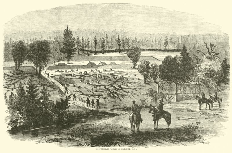Confederate arbetar på Hatchers Run, augusti 1864 av American School