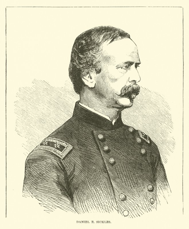 Daniel E Sickles, maj 1863 av American School