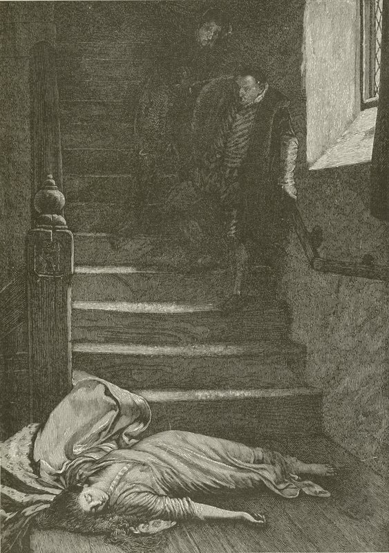 Death of Miss Langdon, från målningen av Wm Fred Yeames av American School