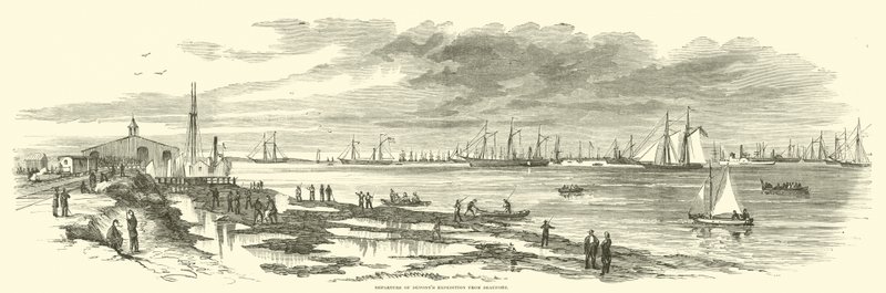 Duponts expeditions avgång från Beaufort, januari 1863 av American School