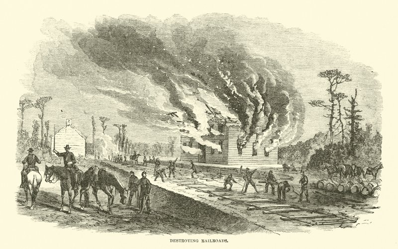 Förstörande av järnvägar, april 1863 av American School