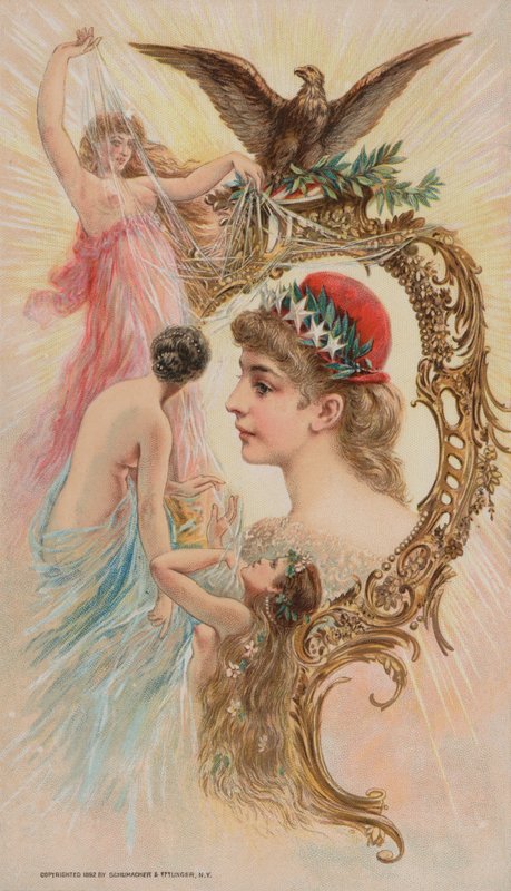 Örn och nymfer, 1892 av American School