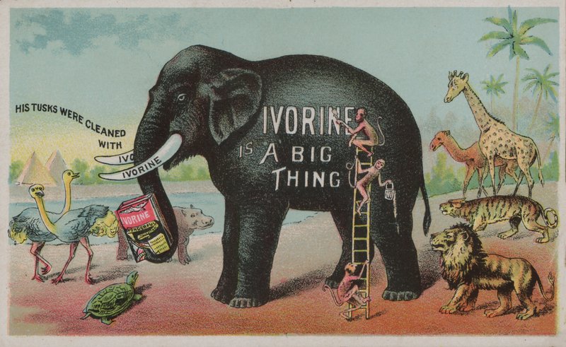Elefant reklam Ivorine tvål av American School