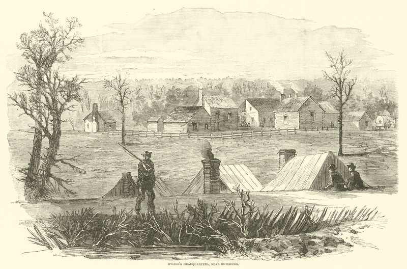 Ewells högkvarter, nära Richmond, mars 1865 av American School