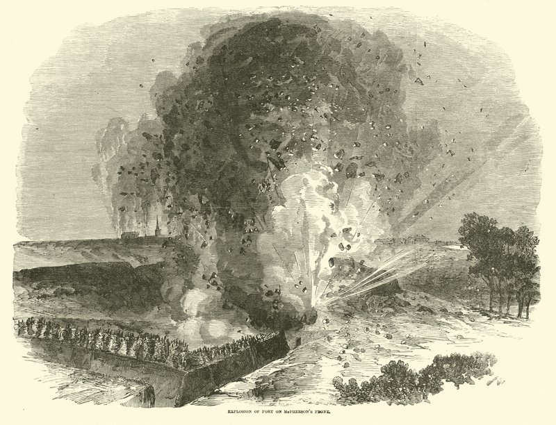 Explosion av fort på McPhersons front, juni 1863 av American School