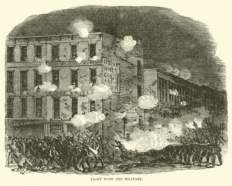 Strid med militären, juli 1863 av American School