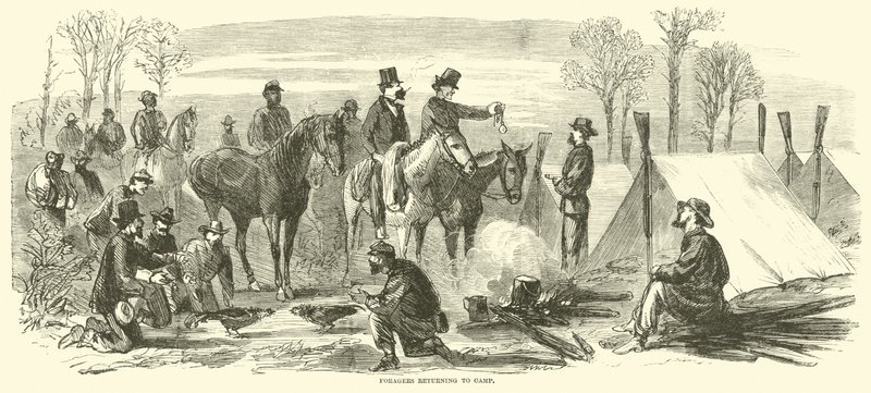 Foragerare återvänder till lägret, mars 1865 av American School