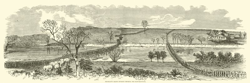 Franklins Grand Division korsade Rappahannock, december 1862 av American School