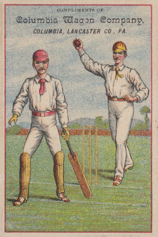 Spel cricket (chromolitho) av American School