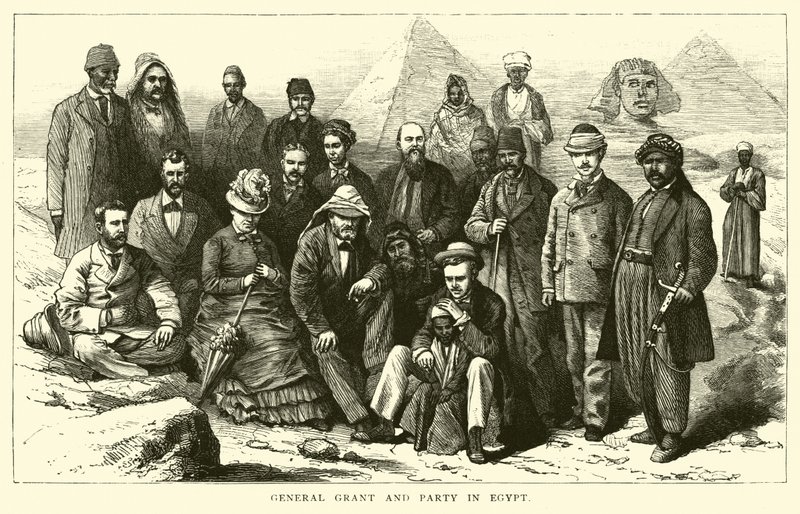 General Grant och parti i Egypten av American School