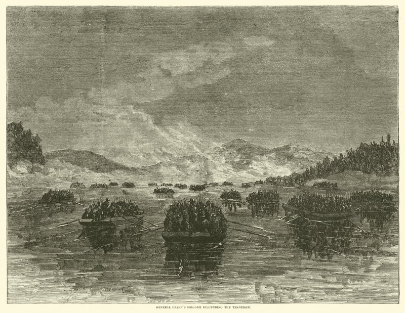 General Hazens brigad på väg ned från Tennessee, oktober 1863 av American School