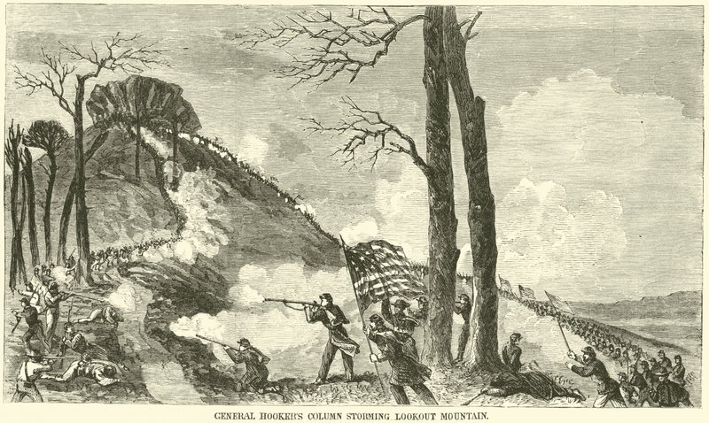 General Hookers-kolonn stormar Lookout Mountain, november 1863 av American School