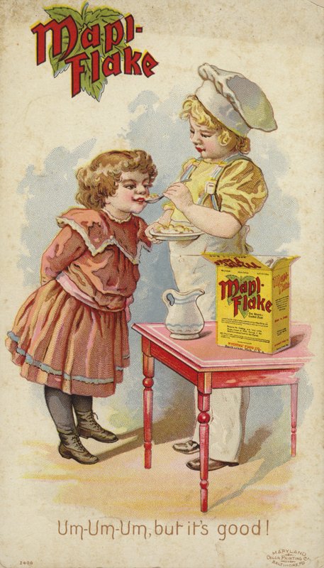 Flicka som äter Mapi Flake av American School