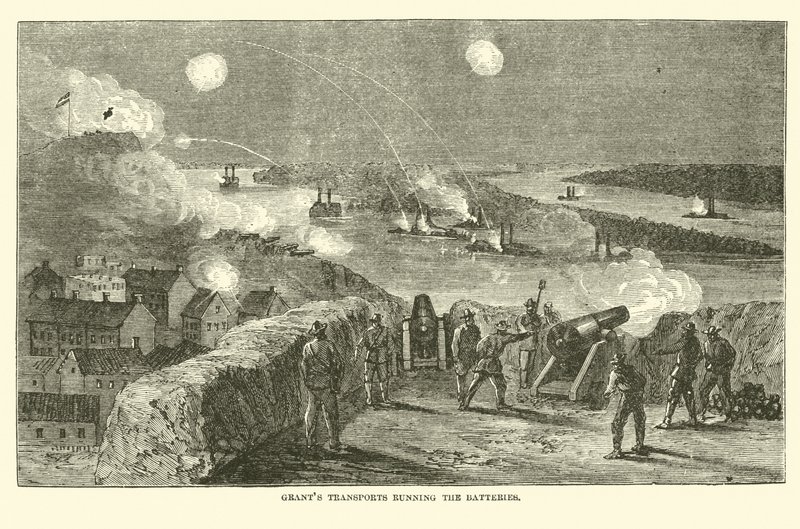 Grants transporterar batterierna, april 1863 av American School