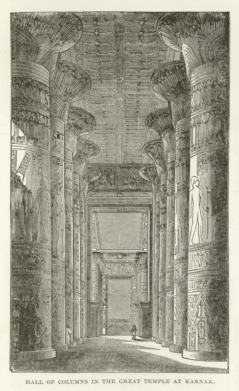 Hall of Columns i det stora templet i Karnak av American School