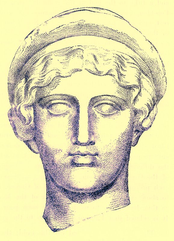 Hebe, illustration från History of Greece av Victor Duruy, publicerad 1890 (digitalt förbättrad bild) av American School