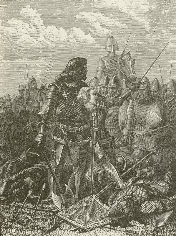 Henry V i slaget vid Agincourt av American School