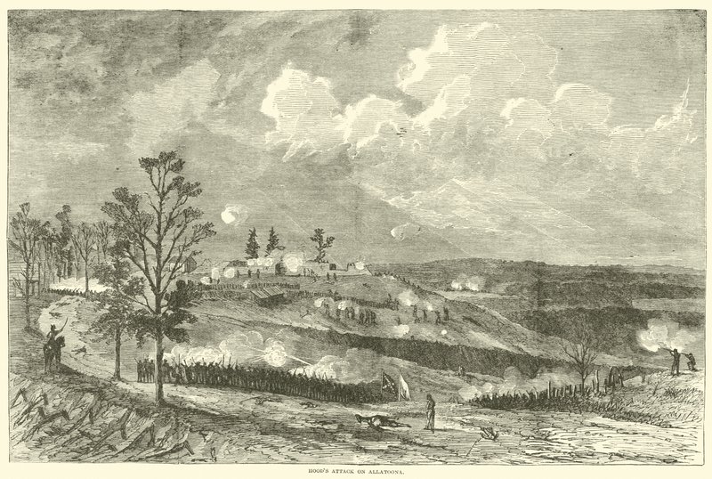 Hoods attackerade Allatoona, oktober 1864 av American School