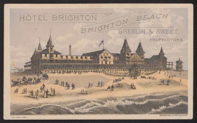 Hotel Trade Card (färgad gravyr) av American School