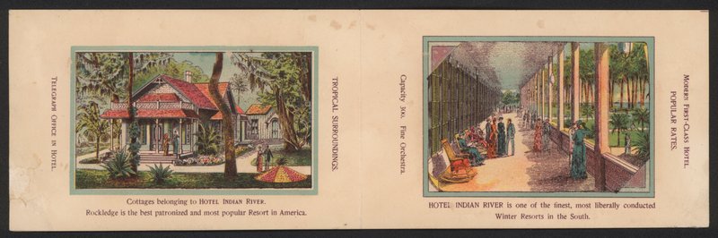 Hotel Trade Card (färgad gravyr) av American School