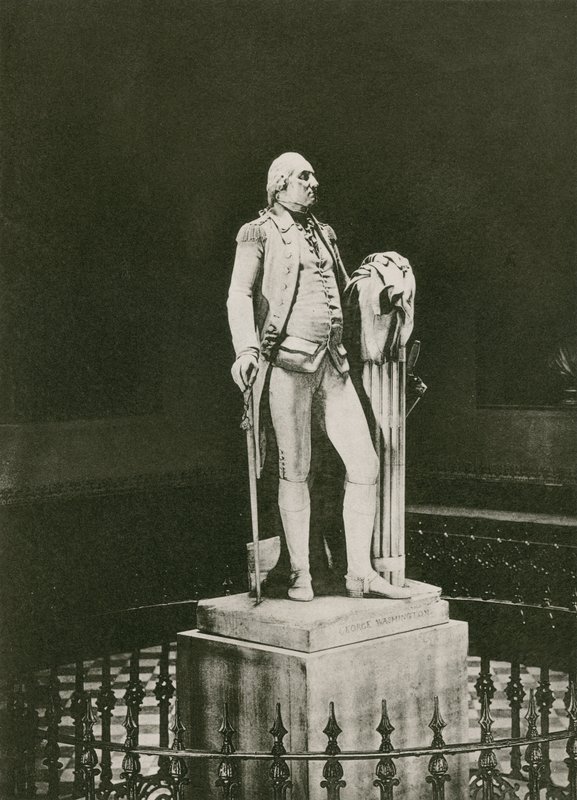 Hudsons staty av George Washington (fotogravyr) av American School