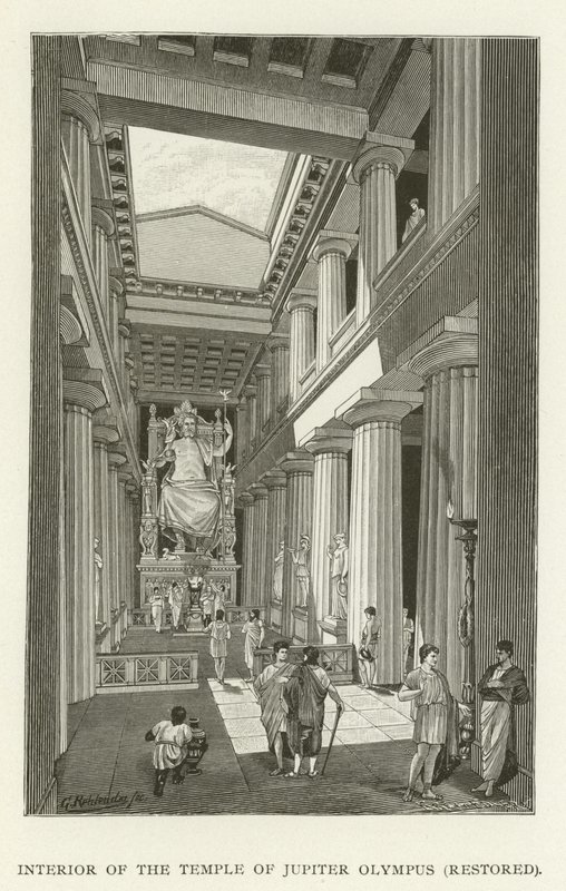 Interiör av Jupiter Olympus tempel, restaurerad av American School