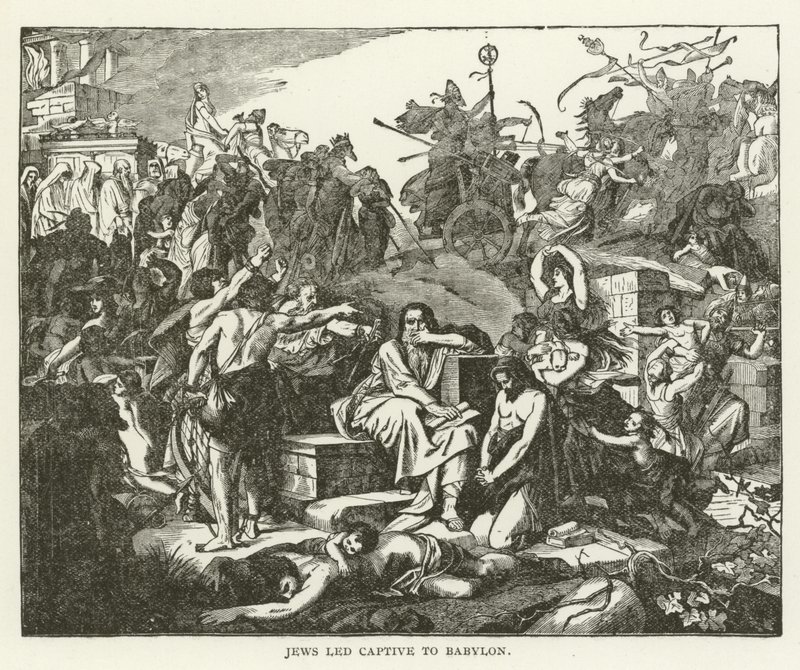 Judar ledde fångar till Babylon av American School