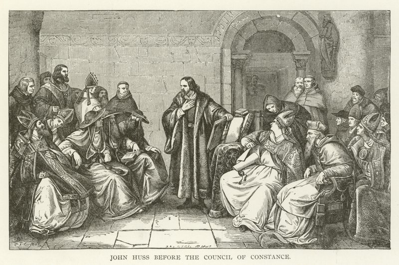 John Huss inför konciliet i Konstanz av American School