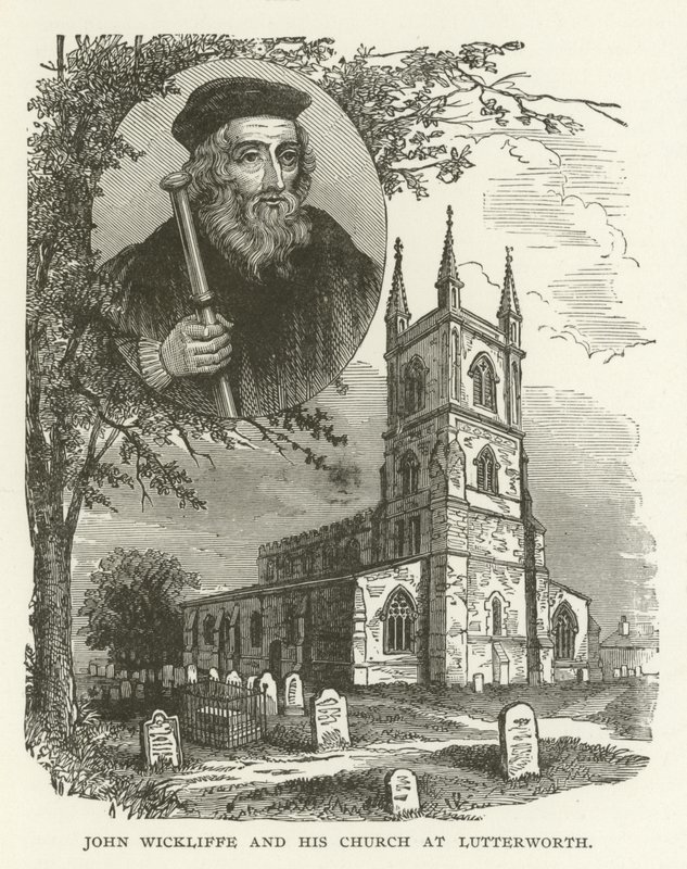 John Wickliffe och hans kyrka i Lutterworth av American School
