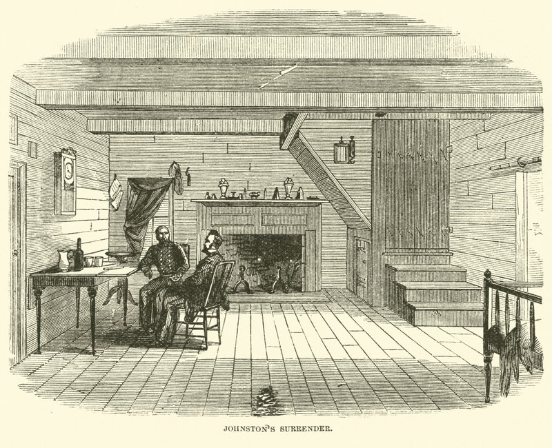 Johnstons kapitulation, april 1865 av American School