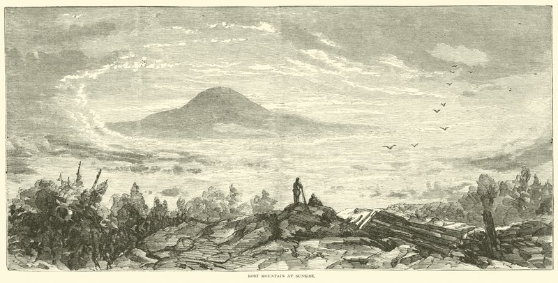 Lost Mountain at Sunrise, juni 1864 av American School