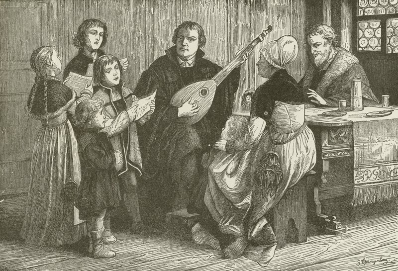 Luther mitt i sin familj av American School
