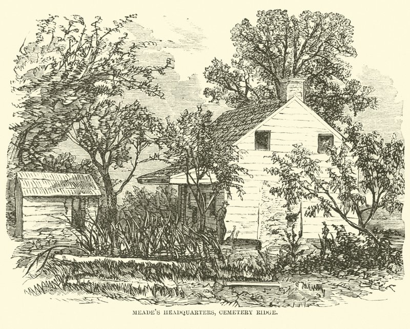 Meades högkvarter, Cemetery Ridge, juli 1863 av American School