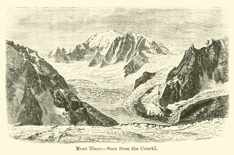 Mont Blanc, sett från Courtil av American School