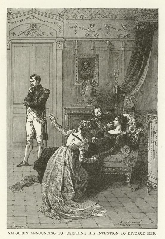 Napoleon tillkännager för Josephine sin avsikt att skilja sig från henne av American School