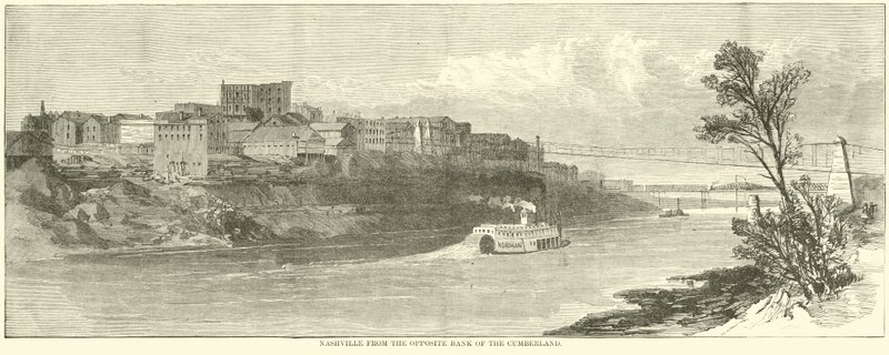 Nashville från den motsatta stranden av Cumberland, december 1864 av American School