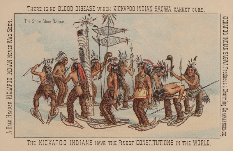 Native American snöskodans av American School
