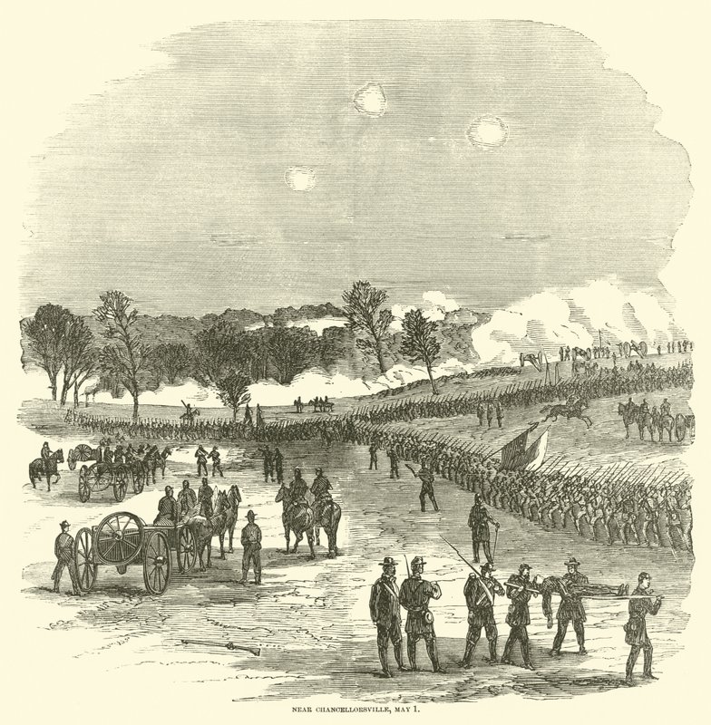 Nära Chancellorsville, 1 maj, maj 1863 av American School