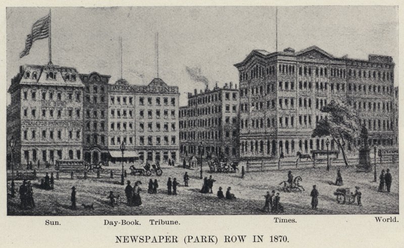 Tidningsrad (Park) 1870 (litho) av American School
