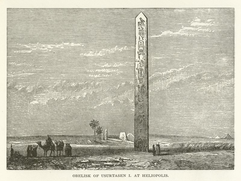 Obelisk av Usurtasen I vid Heliopolis av American School