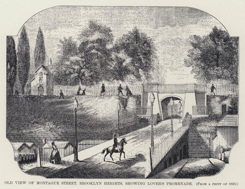 Old View of Montague Street, Brooklyn Heights, som visar Lover