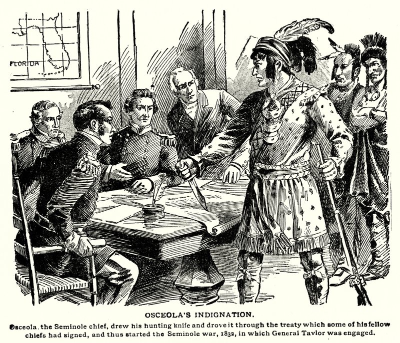 Osceolas indignation (litografi) av American School