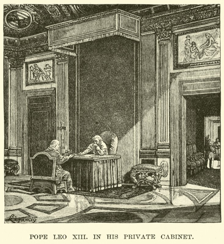 Påven Leo XIII, i sitt privata kabinett av American School