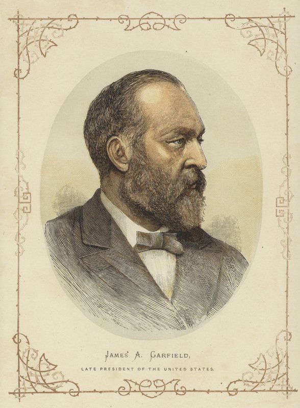 Porträtt av James A Garfield av American School