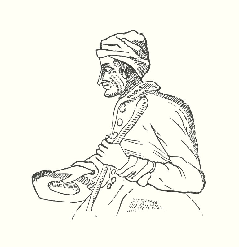 Porträtt av Jedediah Buxton (gravyr) av American School