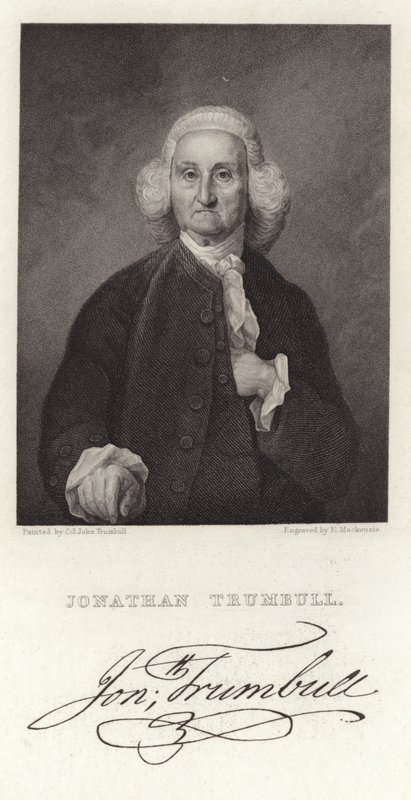 Porträtt av Jonathan Trumbell av American School
