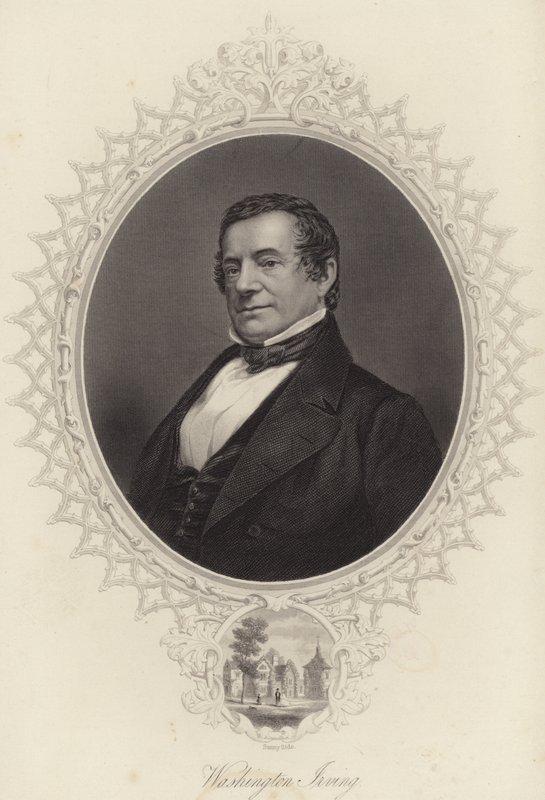 Porträtt av Washington Irving av American School