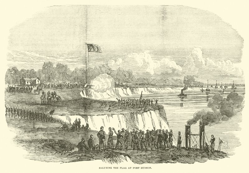 Hälsar flaggan i Port Hudson, juli 1863 av American School