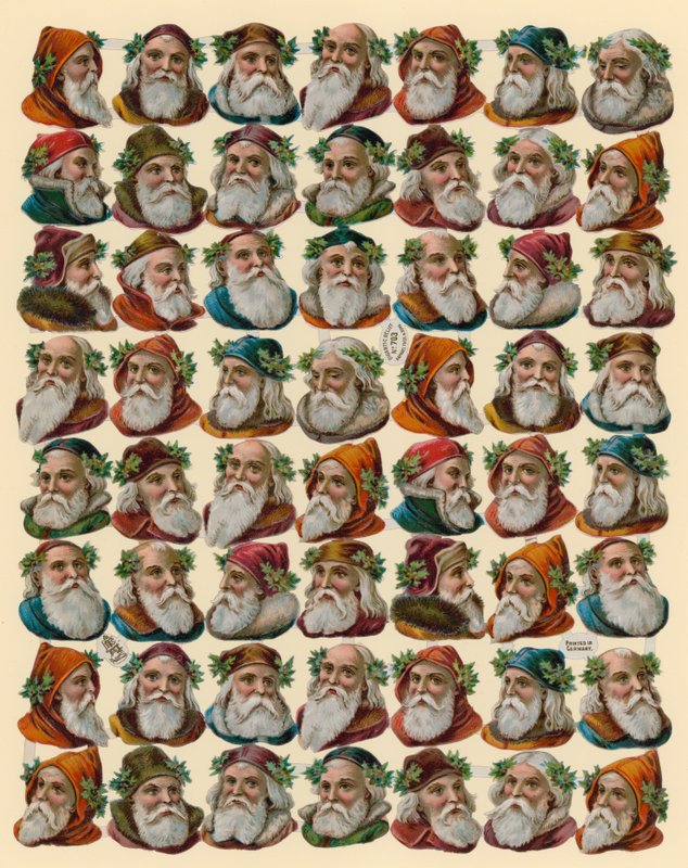Santa Claus, ark av huvuden av American School