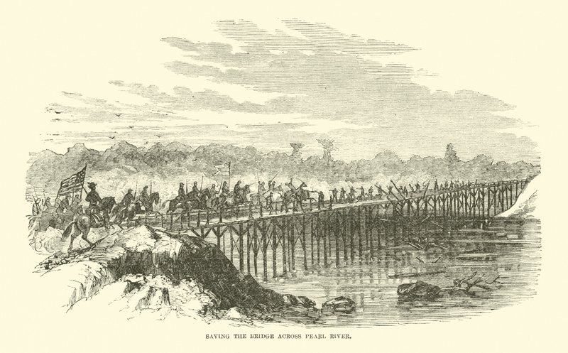 Rädda bron över Pearl River, april 1863 av American School